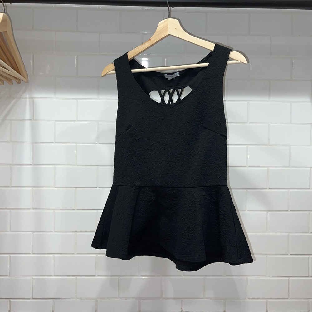 Charlotte Russe Black Babydoll Top
